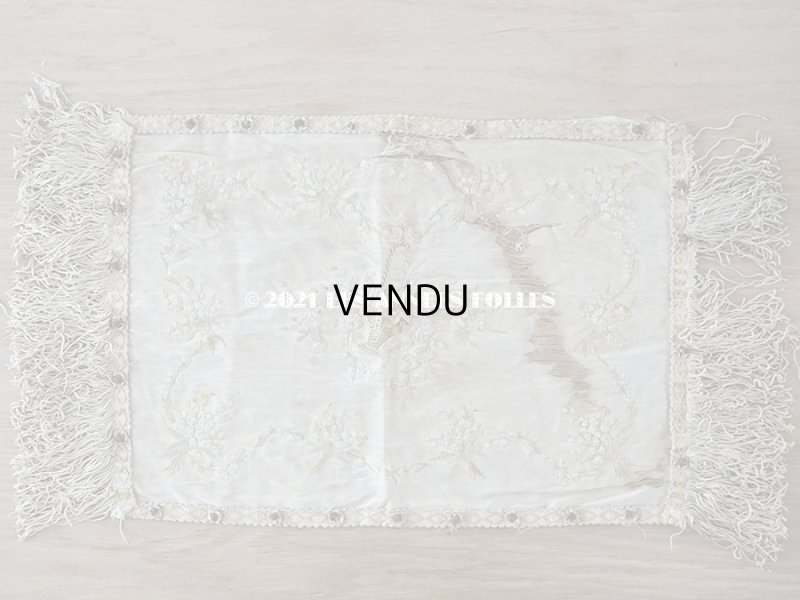 画像3: 【クリスマスセール2021対象外】アンティーク リボン刺繍のパネル 薔薇の花かご　＆　鈴蘭