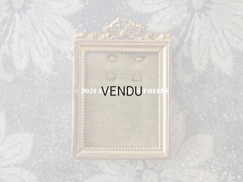 画像3: 【クリスマスセール2021対象外】アンティーク とても小さなフォトフレーム  リボンモチーフ付き