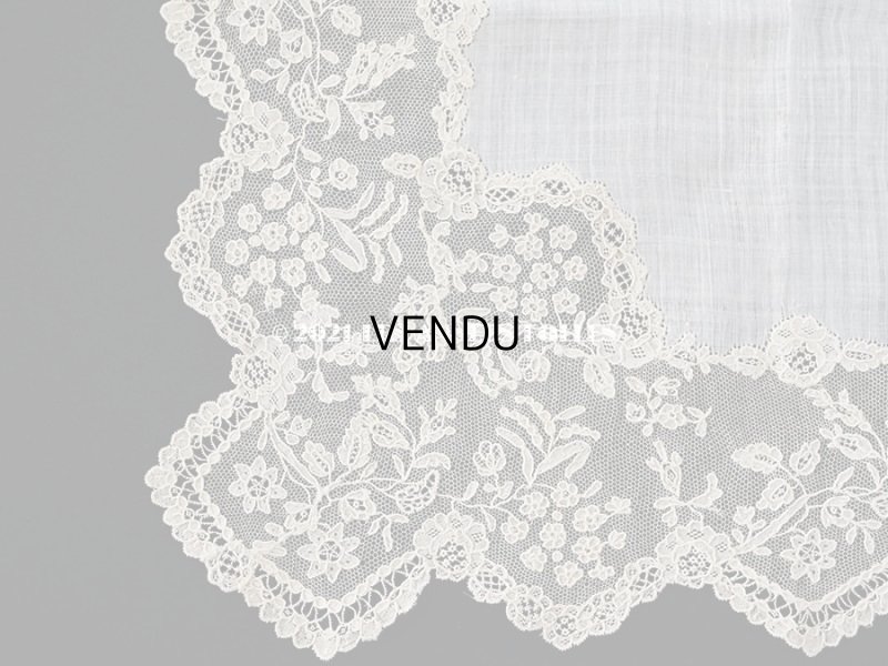 画像9: 【クリスマスセール2021対象外】アンティーク アランソンレース 結婚式のハンカチ  【ポワン・ダランソン（アランソン）】　【POINT D'ALENCON】