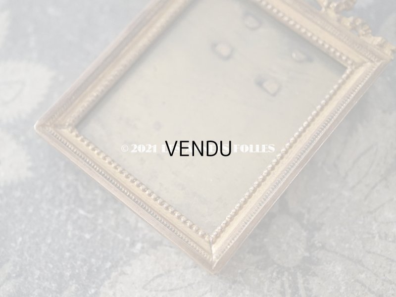 画像5: 【クリスマスセール2021対象外】アンティーク とても小さなフォトフレーム  リボンモチーフ付き