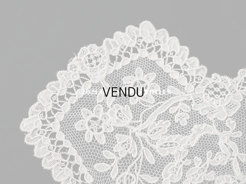 画像5: 【クリスマスセール2021対象外】アンティーク アランソンレース 結婚式のハンカチ  【ポワン・ダランソン（アランソン）】　【POINT D'ALENCON】