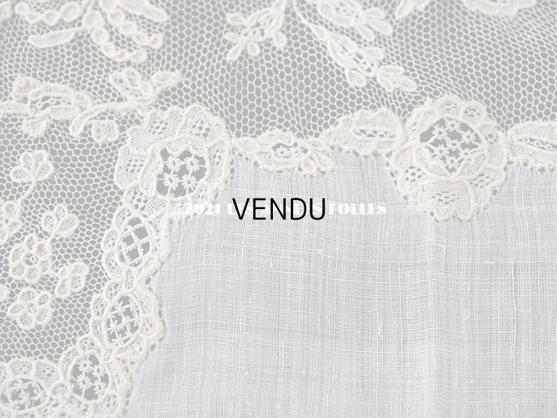 画像4: 【クリスマスセール2021対象外】アンティーク アランソンレース 結婚式のハンカチ  【ポワン・ダランソン（アランソン）】　【POINT D'ALENCON】