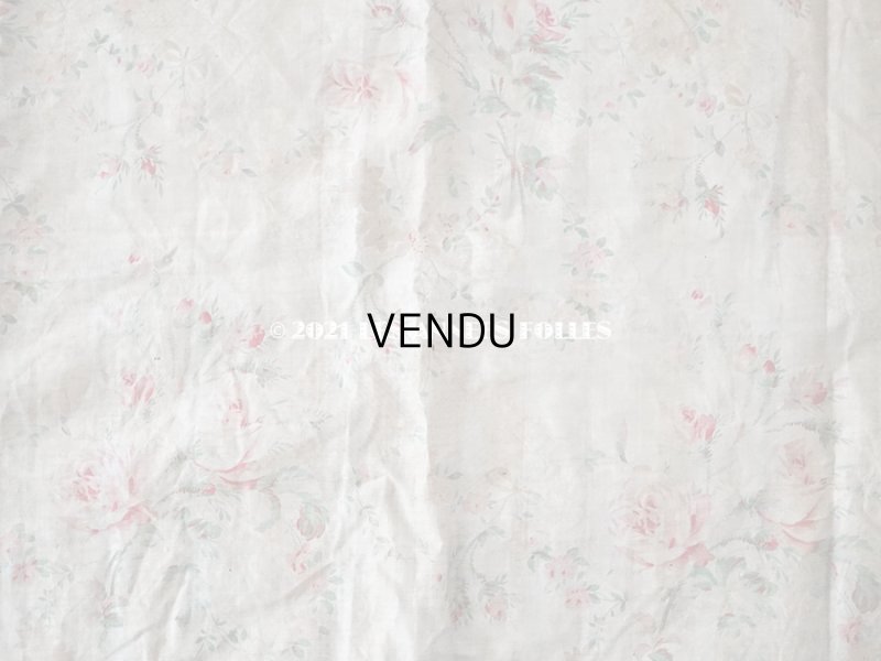 画像6: 【クリスマスセール2021対象外】19世紀末 アンティーク 薔薇模様のファブリック　74×135cm