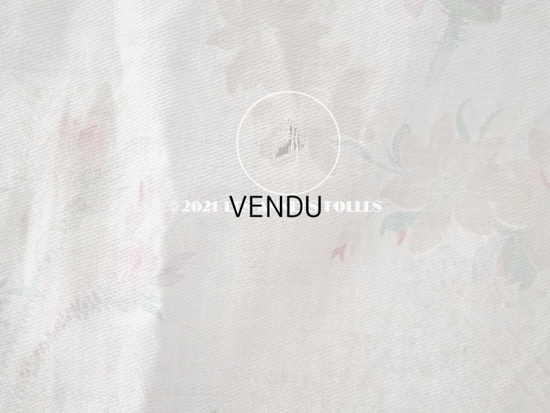 画像11: 【クリスマスセール2021対象外】19世紀末 アンティーク 薔薇模様のファブリック　74×135cm