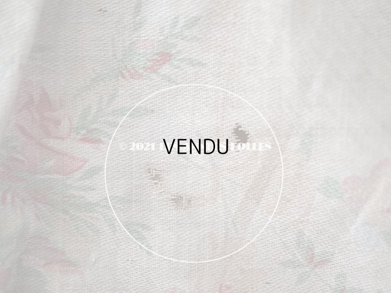 画像14: 【クリスマスセール2021対象外】19世紀末 アンティーク 薔薇模様のファブリック　74×135cm