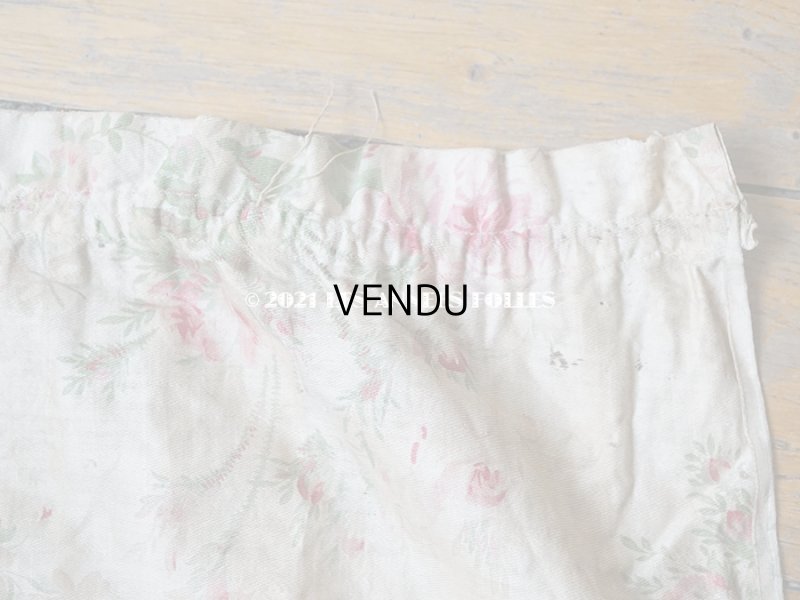 画像3: 【クリスマスセール2021対象外】19世紀末 アンティーク 薔薇模様のファブリック　74×135cm
