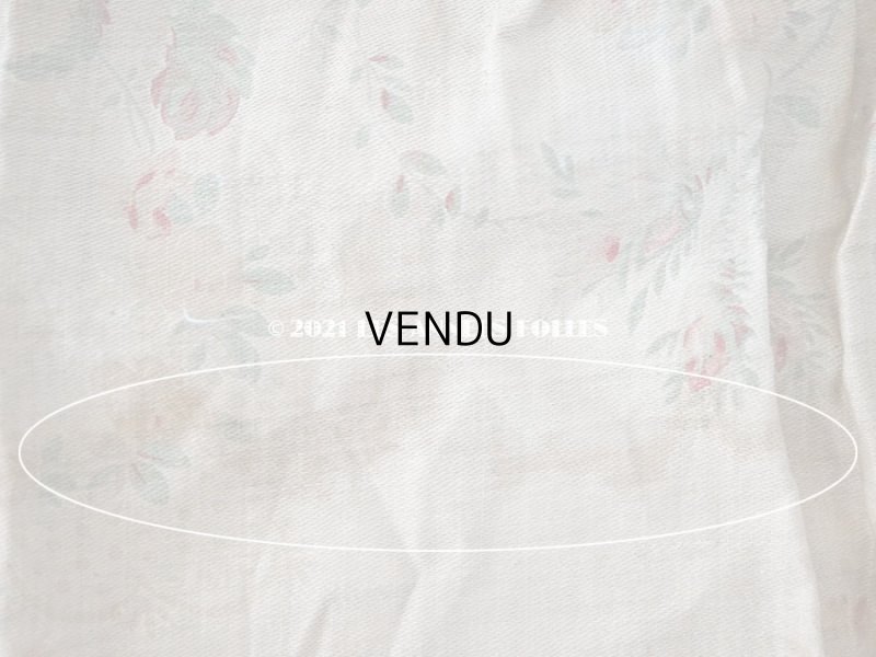 画像12: 【クリスマスセール2021対象外】19世紀末 アンティーク 薔薇模様のファブリック　74×135cm