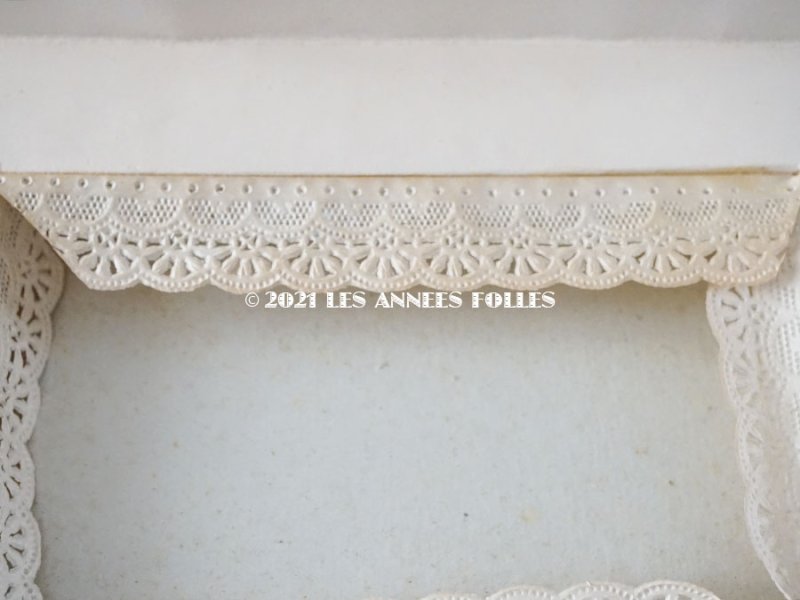 画像9: アンティーク ピンクのリボンが結ばれた バテムのドラジェボックス レースペーパー