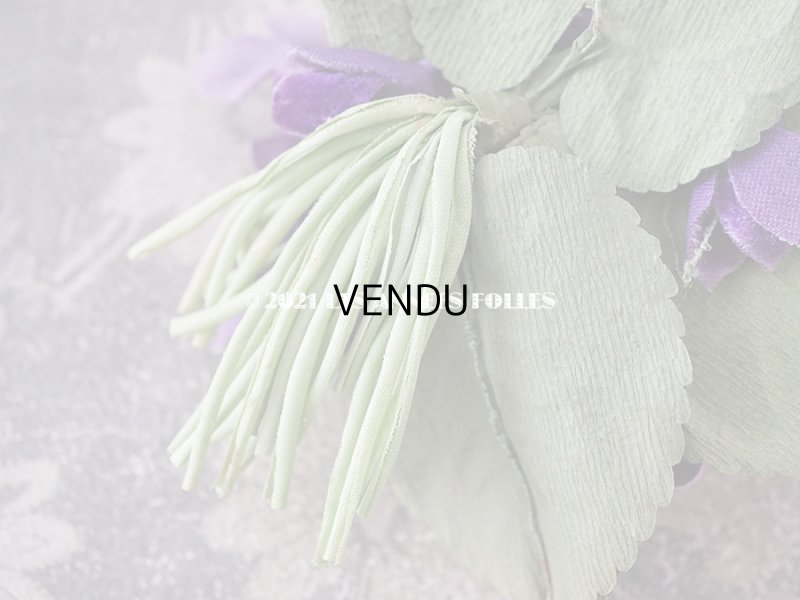 画像7: 【クリスマスセール2021対象外】アンティーク　ベルベット 菫の大きな布花  