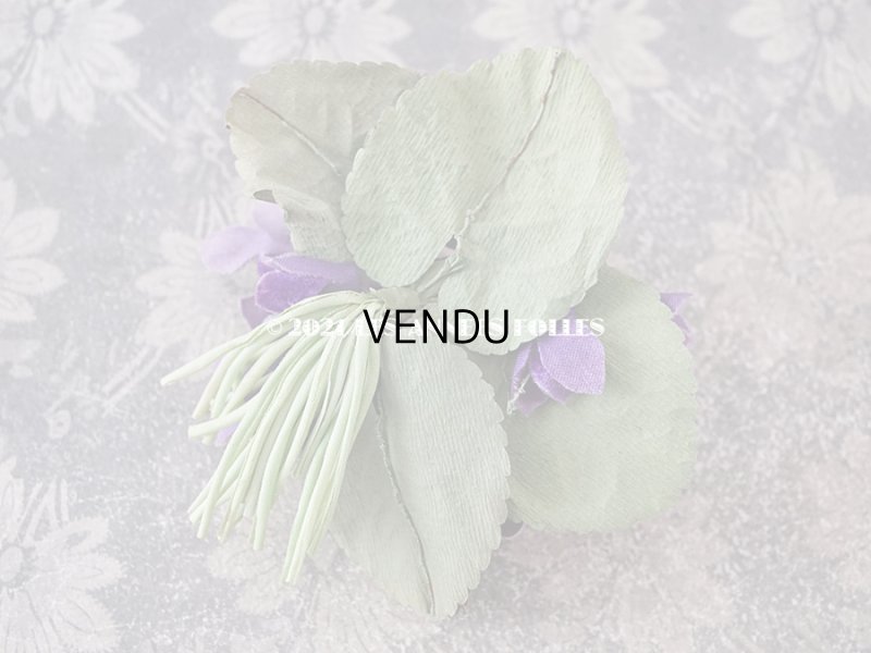 画像6: 【クリスマスセール2021対象外】アンティーク　ベルベット 菫の大きな布花  