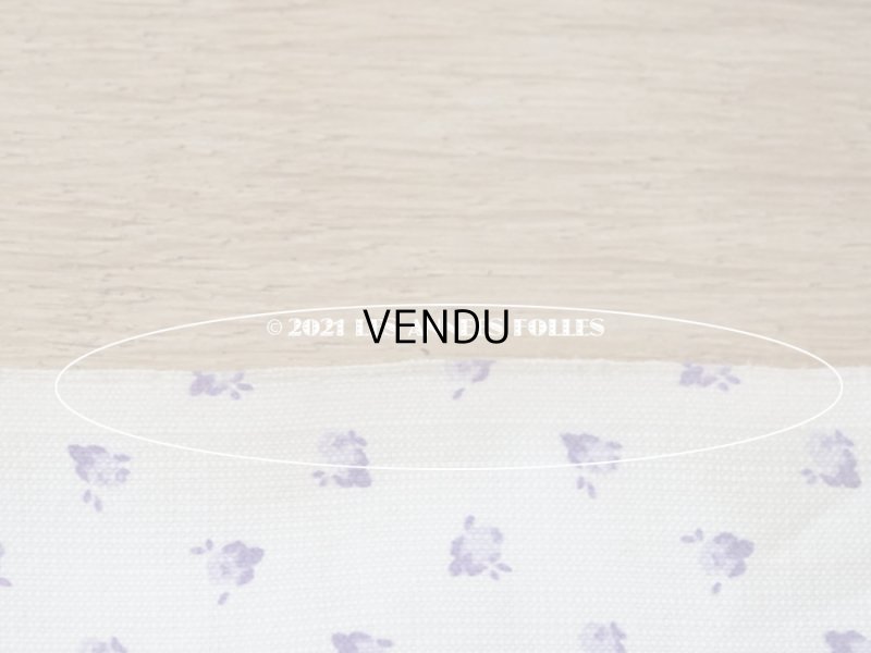 画像8: 【クリスマスセール2021対象外】アンティーク  小さな薄紫の薔薇模様 コットンファブリック ドールドレス 43×26.7cm