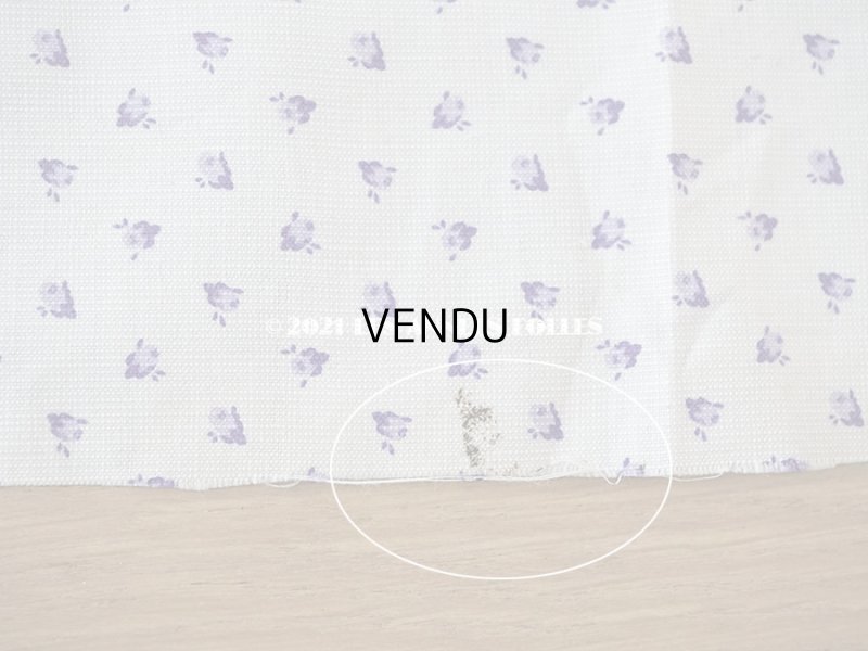 画像5: 【クリスマスセール2021対象外】アンティーク  小さな薄紫の薔薇模様 コットンファブリック ドールドレス 43×26.7cm