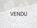 【クリスマスセール2021対象外】アンティーク  小さな薄紫の薔薇模様 コットンファブリック ドールドレス 43×26.7cm