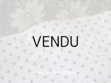 【クリスマスセール2021対象外】アンティーク  小さな薄紫の薔薇模様 コットンファブリック ドールドレス 43×26.7cm