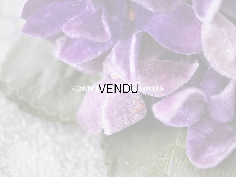 画像4: 【クリスマスセール2021対象外】アンティーク　ベルベット 菫の大きな布花  