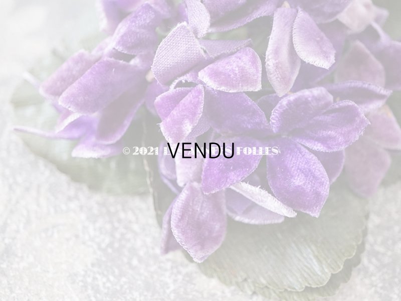 画像5: 【クリスマスセール2021対象外】アンティーク　ベルベット 菫の大きな布花  