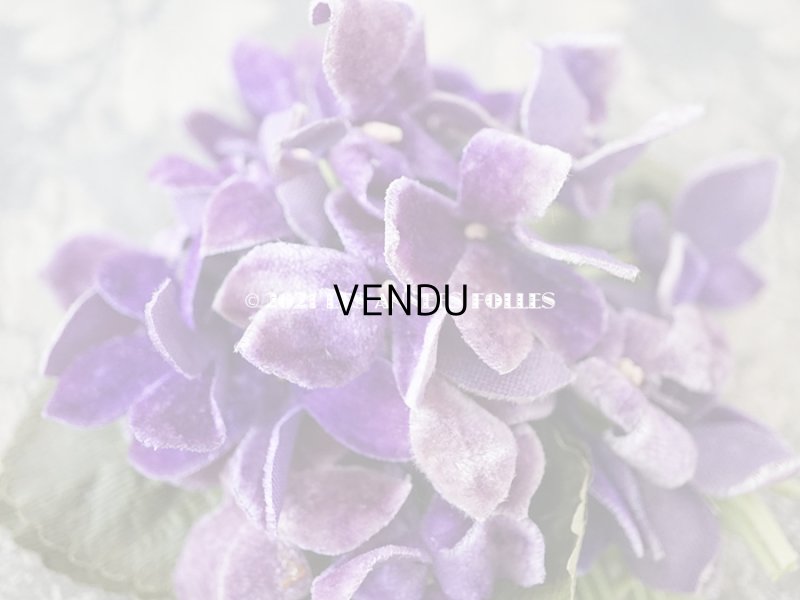 画像3: 【クリスマスセール2021対象外】アンティーク　ベルベット 菫の大きな布花  