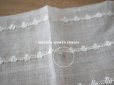 画像9: アンティーク  コットンオーガンジー リーフ柄の刺繍入り ファブリック 18cm幅