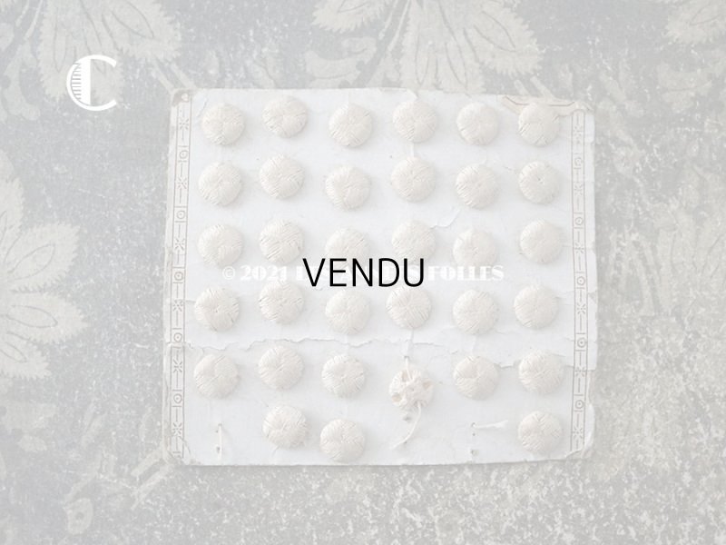 画像10: 【クリスマスセール2021対象外】アンティーク シルク製 くるみボタン 8〜9mm 6ピースのセット オフホワイト