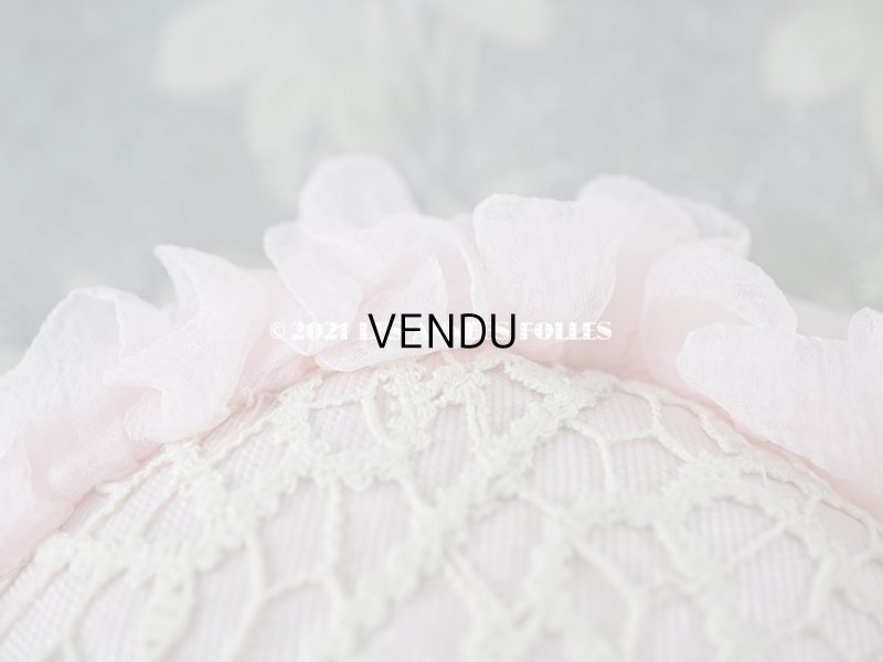 画像4: 【クリスマスセール2021対象外】アンティーク ピンクのリボンが結ばれた シルクシフォンのピンクッション 