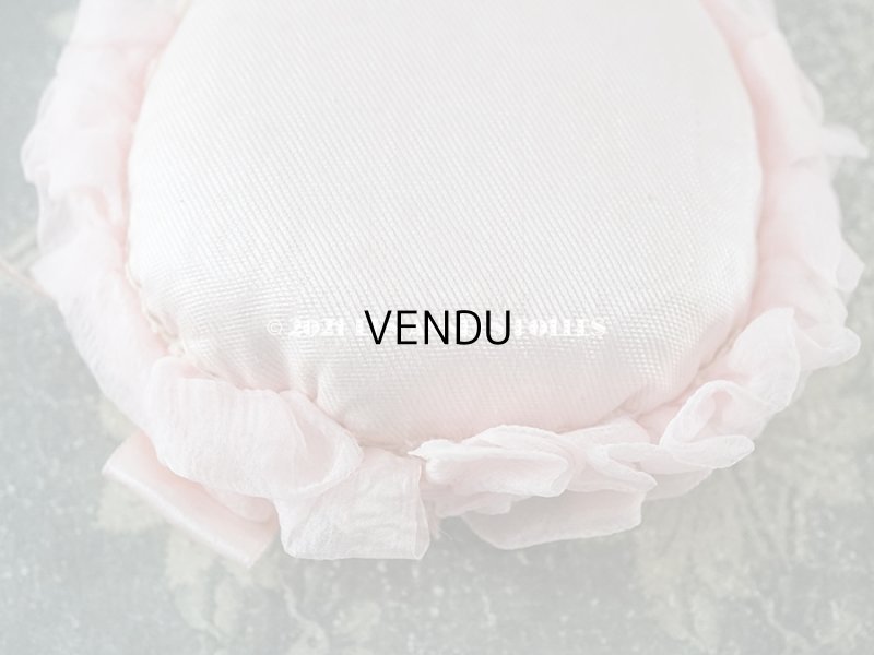 画像7: 【クリスマスセール2021対象外】アンティーク ピンクのリボンが結ばれた シルクシフォンのピンクッション 