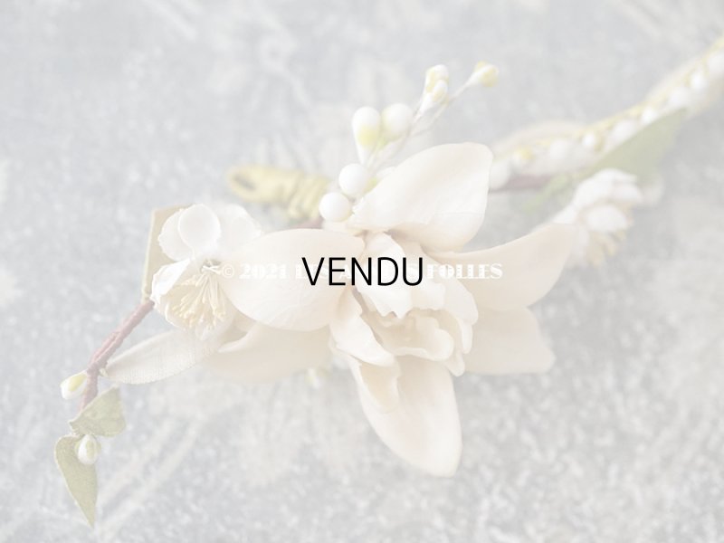 画像8: 1925年 アンティーク ワックスフラワーのティアラ  結婚式 ウェディング 桜の花