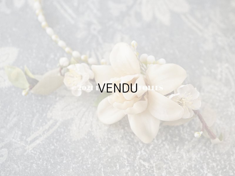 画像4: 1925年 アンティーク ワックスフラワーのティアラ  結婚式 ウェディング 桜の花