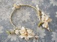 画像1: 1925年 アンティーク ワックスフラワーのティアラ  結婚式 ウェディング 桜の花 (1)
