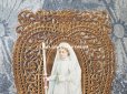 画像2: 1900年代 アンティーク  初聖体のカニヴェ プルミエール・コミュ二オン ハートの透かし模様 (2)