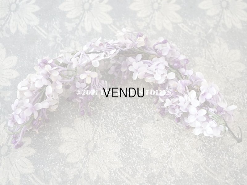 画像3: アンティーク ライラックの布花  ティアラ