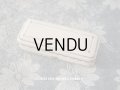 アンティーク 薔薇のガーランドの金彩入り オフホワイトのジュエリーボックス 