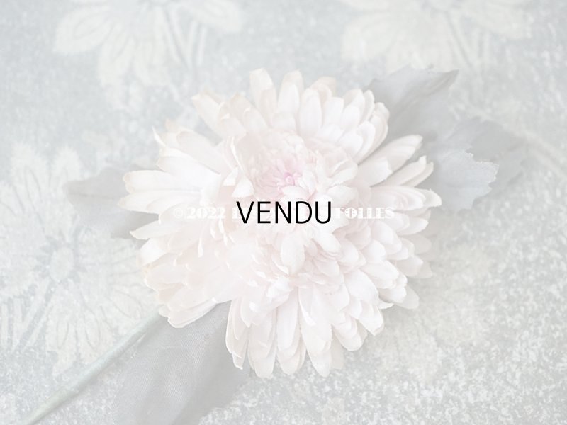 画像3:  アンティーク 布花 西洋菊 クリザンテーム　コサージュ パウダーピンク