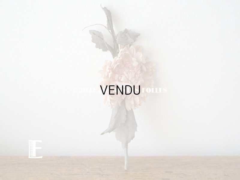 画像14:  アンティーク 布花 西洋菊 クリザンテーム　コサージュ パウダーピンク