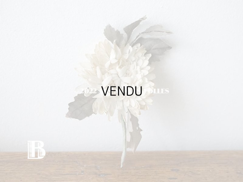 画像6:  アンティーク 布花 西洋菊 クリザンテーム　コサージュ オフホワイト