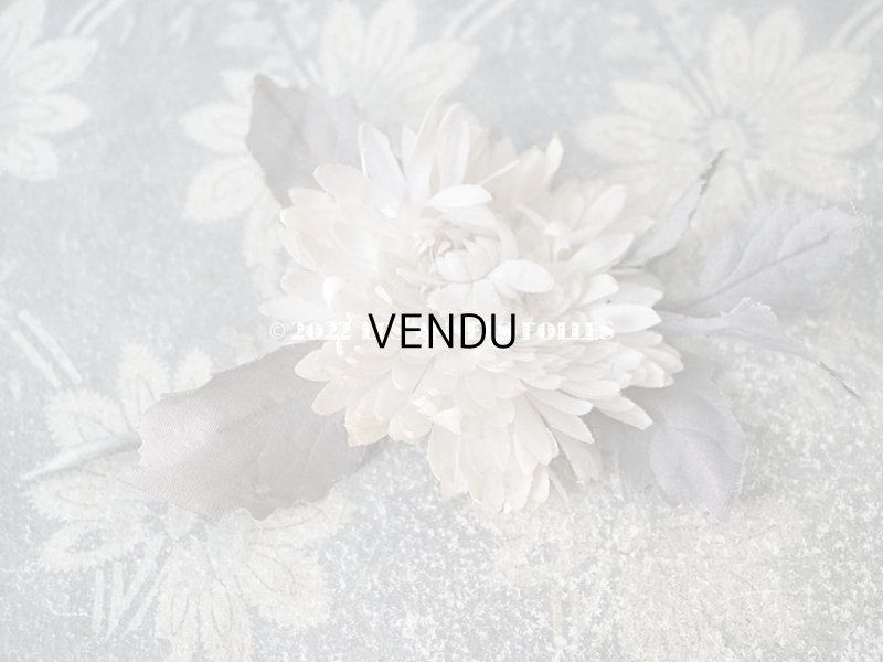 画像7:  アンティーク 布花 西洋菊 クリザンテーム　コサージュ オフホワイト