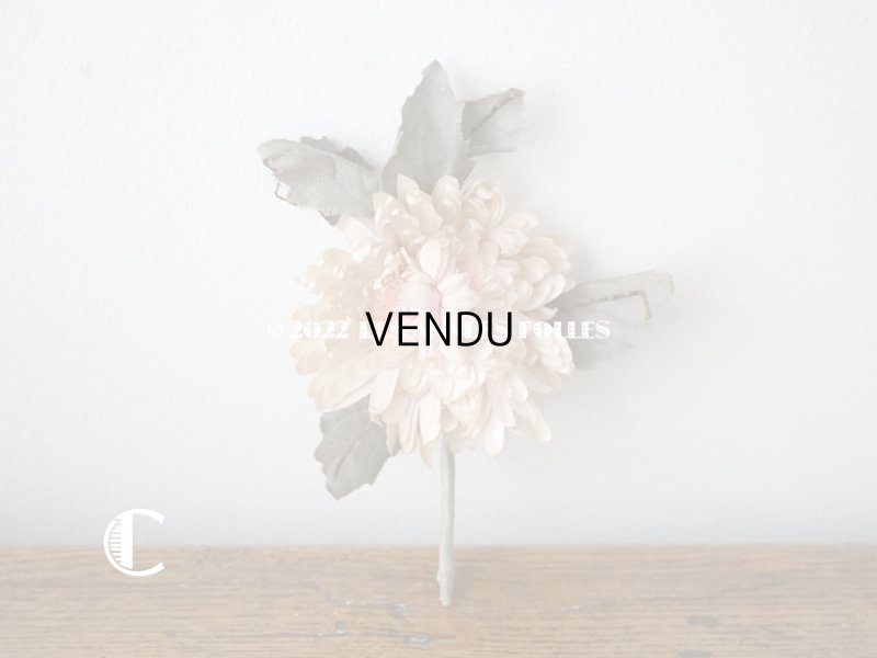 画像8:  アンティーク 布花 西洋菊 クリザンテーム　コサージュ パウダーピンク