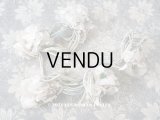  アンティーク シルクオーガンジーの布花のティアラ
