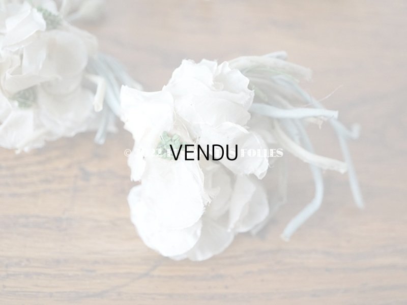 画像5:  アンティーク シルクオーガンジーの布花のティアラ