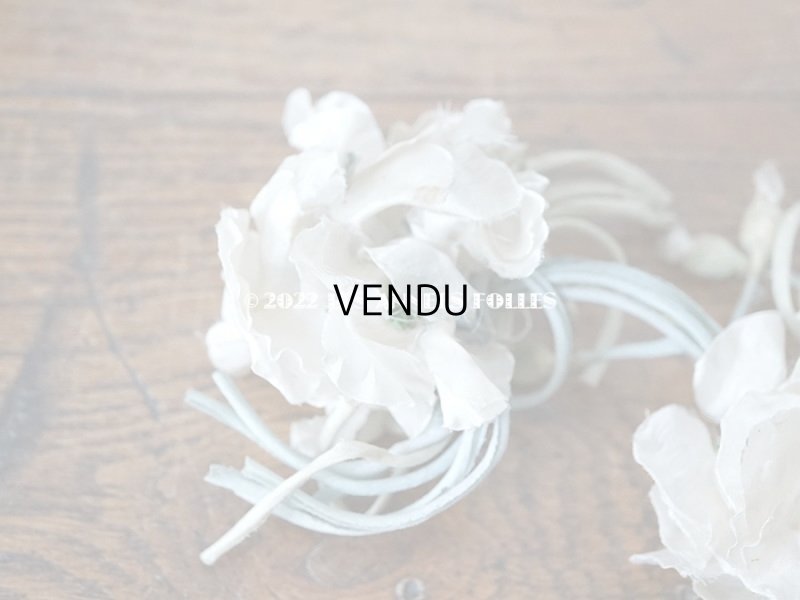 画像7:  アンティーク シルクオーガンジーの布花のティアラ