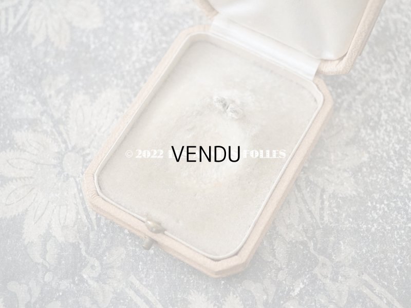 画像7: 1900年代 アンティーク 金彩入り 本革製 ジュエリーボックス  ベージュ