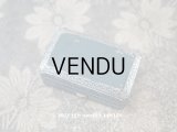 アンティーク 銀彩入り ジュエリーボックス グレイッシュブルー