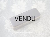 アンティーク　ピンブローチ用 本革製　ジュエリーボックス 金彩入り チョコレートブラウン