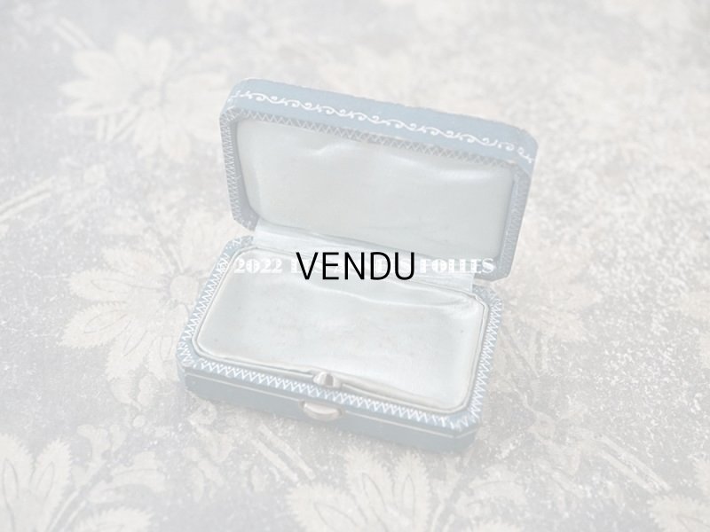 画像6: アンティーク 銀彩入り ジュエリーボックス グレイッシュブルー