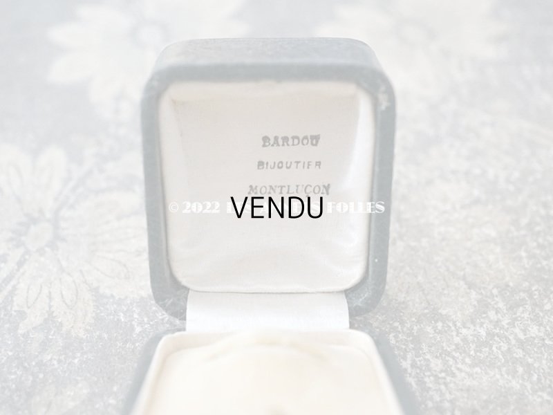 画像7: 1920年代 アンティーク  リングボックス　金彩入り　ブルーグリーン ジュエリーボックス