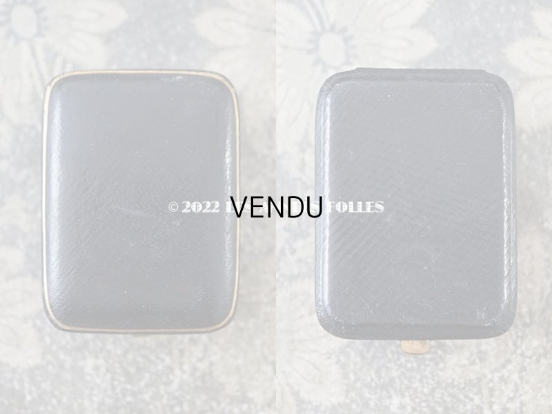 画像4: 19世紀末 アンティーク 本革製 ペンダントトップ用 ジュエリーボックス 金彩入り 黒