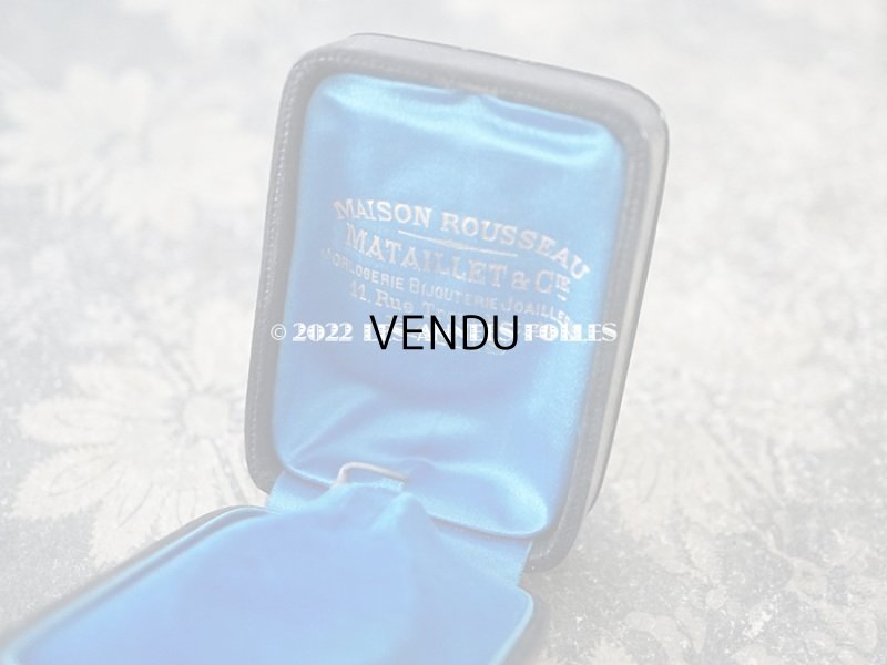 画像8: 19世紀末 アンティーク 本革製 ペンダントトップ用 ジュエリーボックス 金彩入り 黒