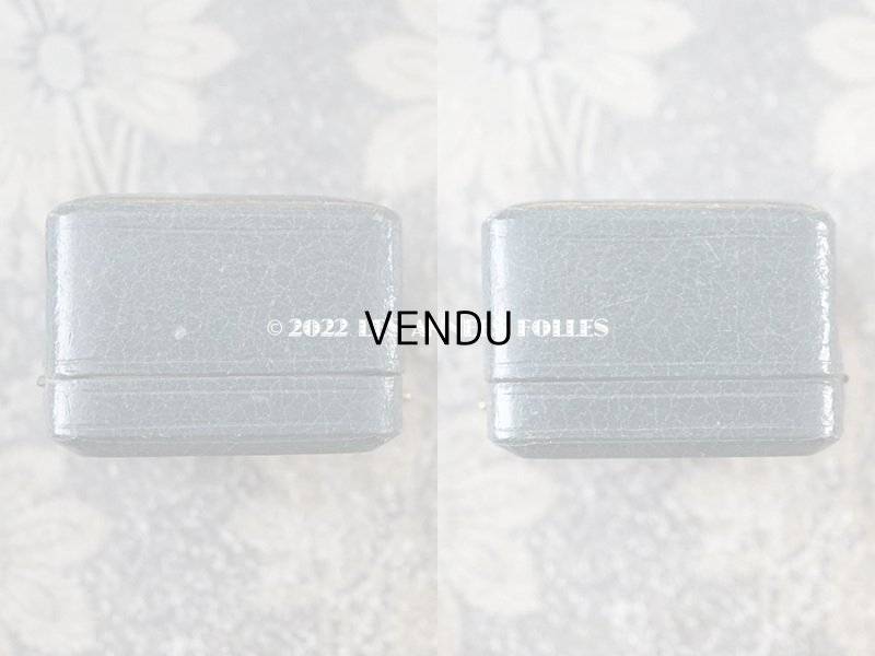 画像4: 1920年代 アンティーク  リングボックス　金彩入り　ブルーグリーン ジュエリーボックス