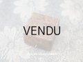 アンティーク 金彩入り 小さなジュエリーボックス ブラウン