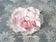 画像1: 1900年代 アンティーク　薔薇の大きな布花 パウダーピンク (1)