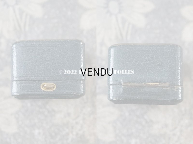 画像3: 1920年代 アンティーク  リングボックス　金彩入り　ブルーグリーン ジュエリーボックス